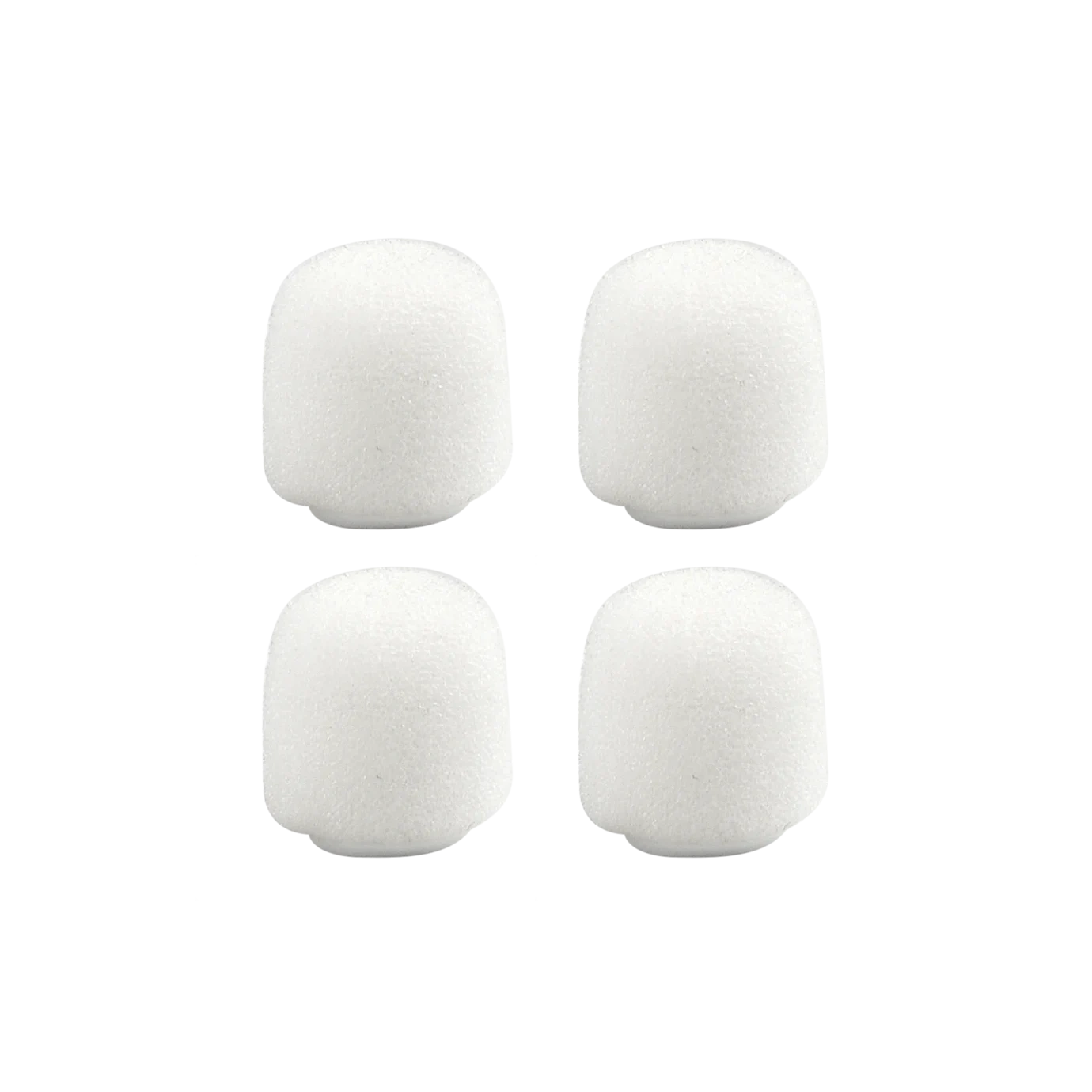Shure RK187WS WL18Xm Snap-Fit Windscreen White Shure RK187WS white snap-fit windscreen for WL18Xm lavalier microphone front view