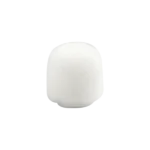 Shure RK187WS white snap-fit windscreen for WL18Xm lavalier microphone, side angle view