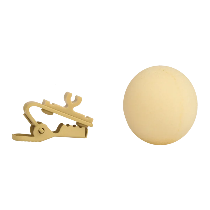 Shure RK304T tan foam windscreen with integrated tie clip attachment for microphones