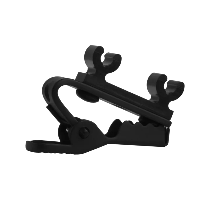 Shure RK307DB dual microphone tie clip with black finish and dual attachment points
