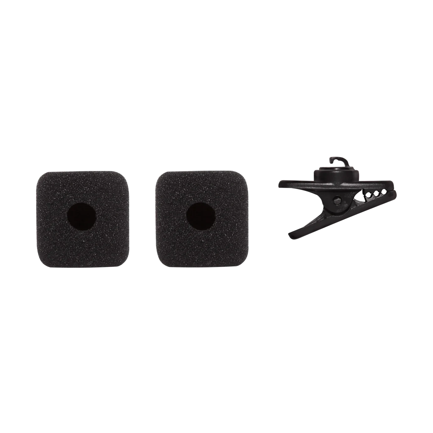 Shure RK379 Microphone Clip Windscreen Replacement Kit Shure RK379 replacement clip with two windscreens for SM31FH microphone, front view