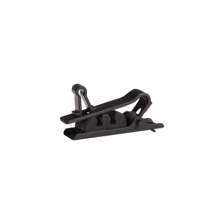 Shure RPM40STC black single tie clip microphone accessory front view