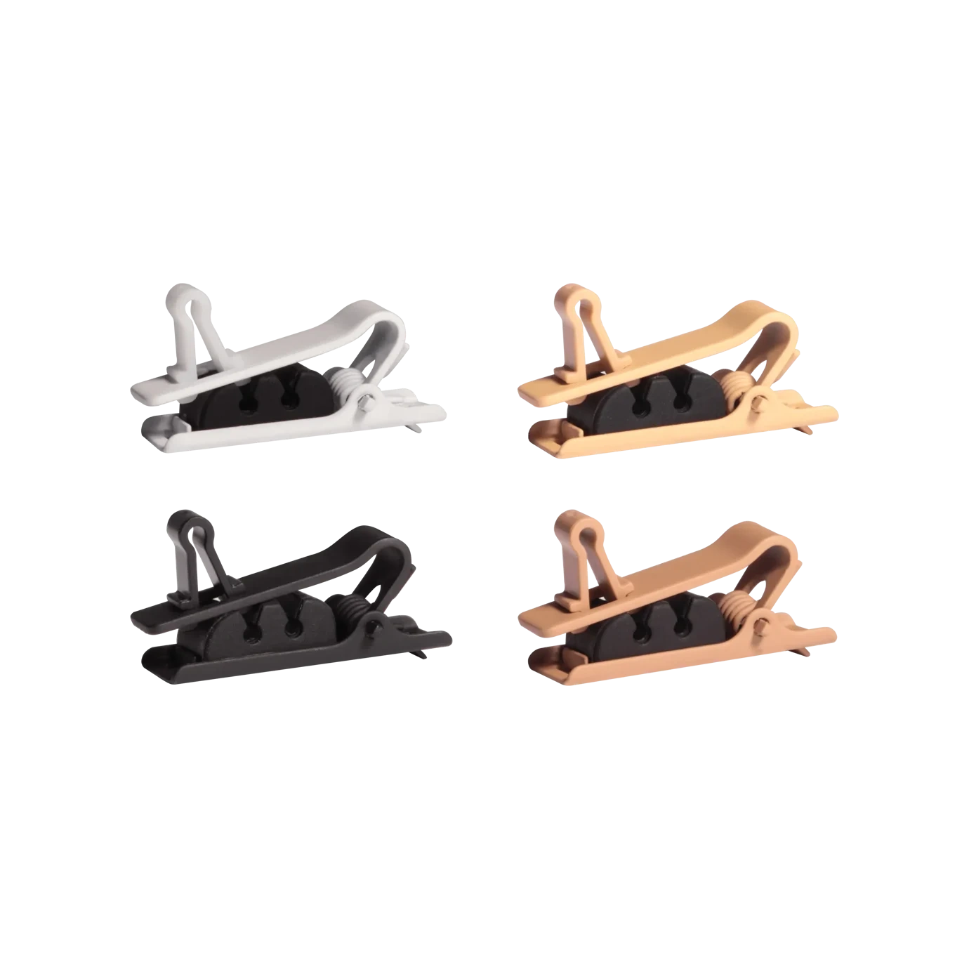 Shure RPM40STC Single Tie Clip Microphone Clip Front View Shure RPM40STC black single tie clip microphone clip mount accessory front
