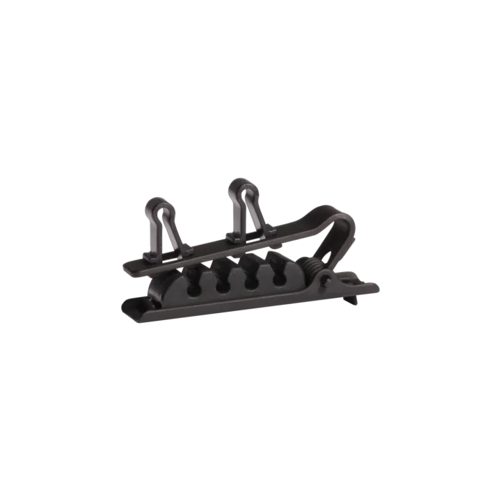 Shure RPM40TC black dual tie clip microphone accessory front view