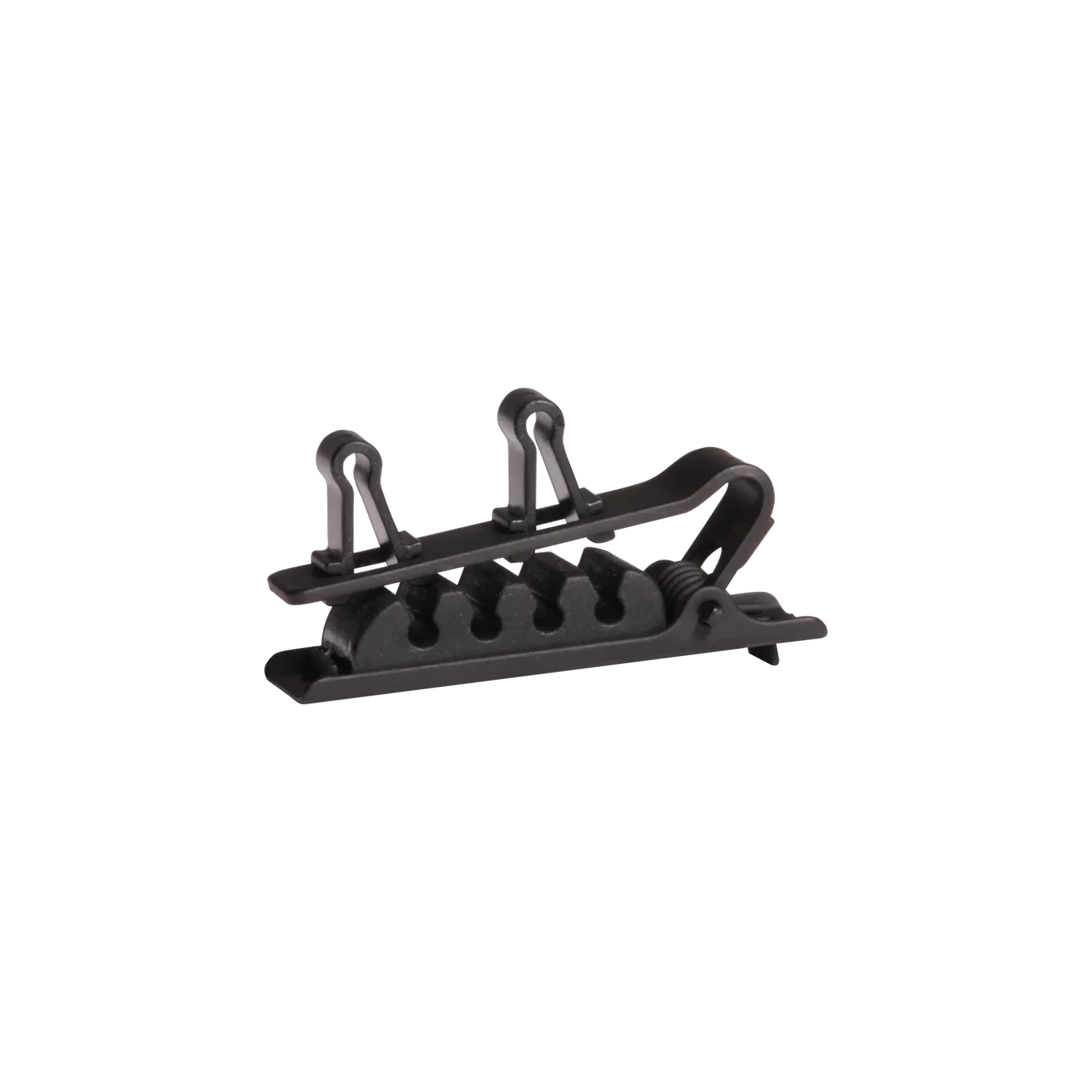 Shure RPM40TC Dual Tie Clip Black Microphone Accessory Shure RPM40TC black dual tie clip microphone accessory front view