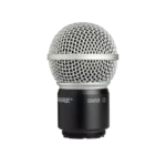 Shure RPW112 wireless microphone cartridge with SM58 capsule, front view showing grille and housing