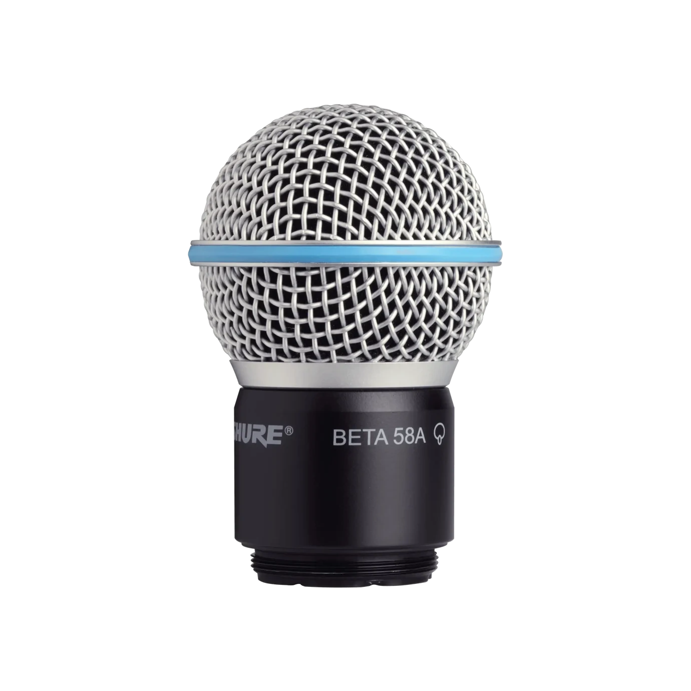 Shure RPW118 Wireless Beta 58A Microphone Cartridge Shure RPW118 wireless Beta 58A microphone cartridge with capsule and housing detail