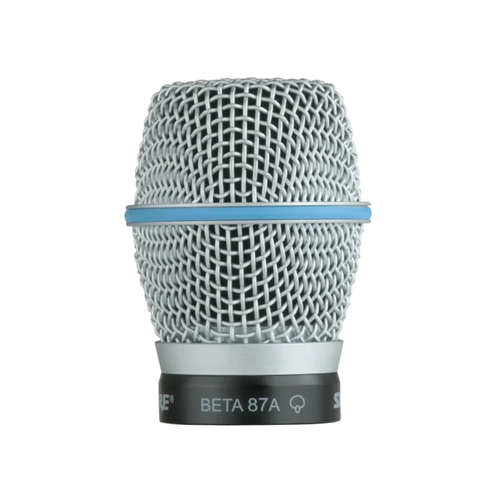 Shure RPW120 wireless Beta 87A microphone cartridge front view with capsule detail