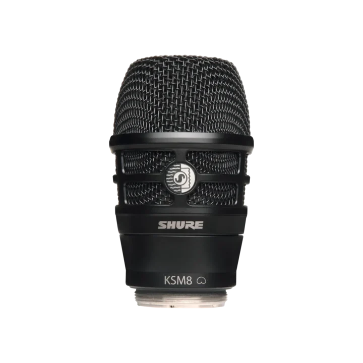 Shure RPW174 KSM8 wireless capsule front view showing microphone head and connector
