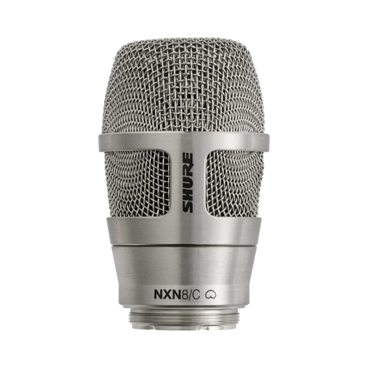 Shure RPW202 Nexadyne cardioid dynamic wireless microphone capsule nickel finish front view