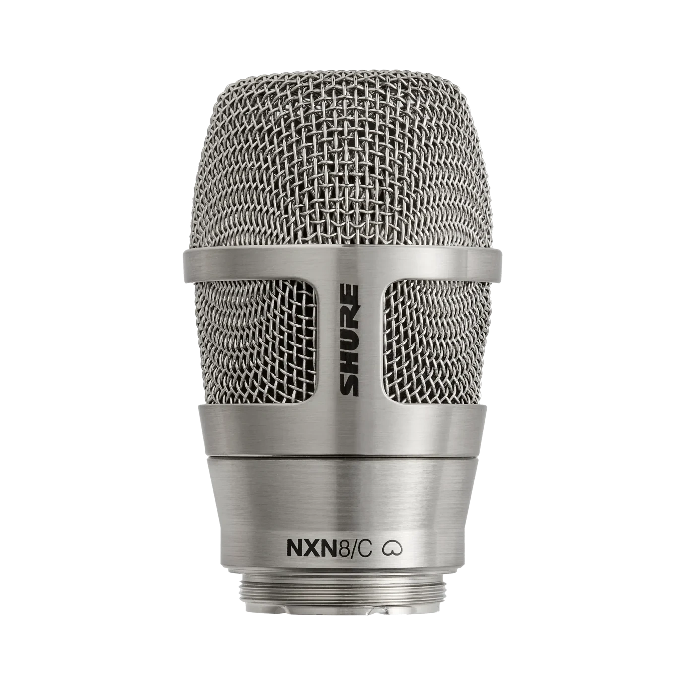 Shure RPW202 Nexadyne Cardioid Dynamic Wireless Capsule Shure RPW202 Nexadyne cardioid dynamic wireless microphone capsule nickel finish front view