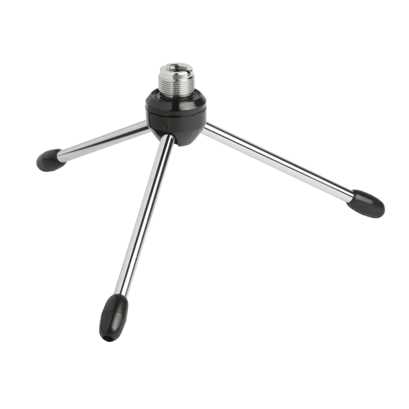 Shure S41E Microphone Desk Stand Front View Shure S41E microphone desk stand with weighted base and adjustable boom arm