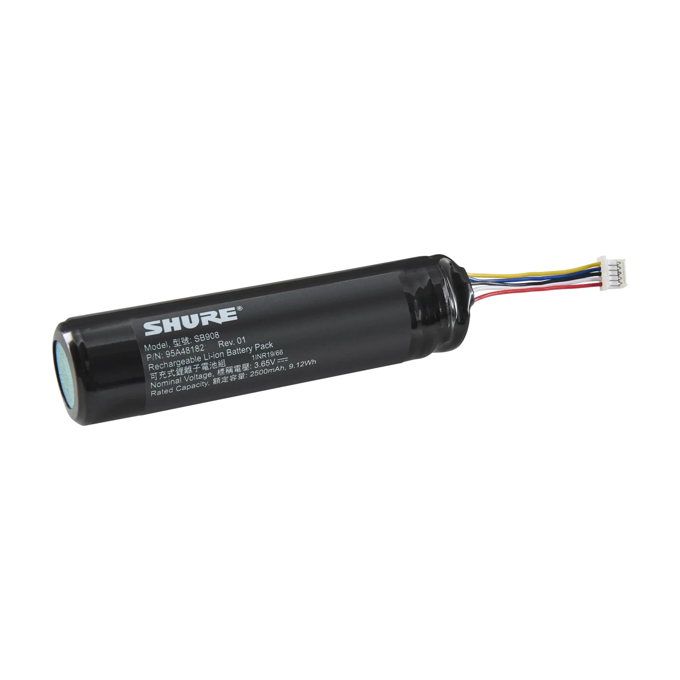 Shure SB908 Wireless Transmitter Replacement Battery Shure SB908 replacement battery for Microflex Wireless neXt 2 MXW2X handheld transmitters