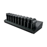 Shure SB930 rechargeable battery pack shown from side angle with charging contacts visible