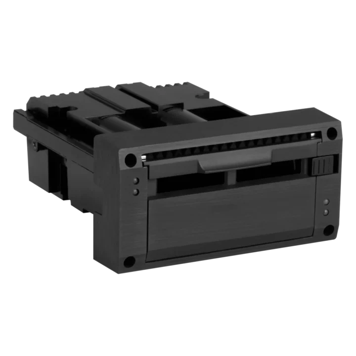 Shure SBC-AX charging module with dual battery slots and LED status indicators