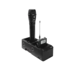Shure SBC240 two-bay networked docking charger with dual battery slots and network connectivity features