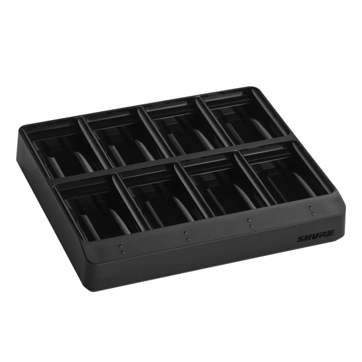 Shure SBC80-903 eight-bay battery charger with charging bay indicators and power connections