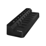 Shure SBC840M networked battery charger rear panel showing connections and ports