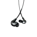 Shure SE215 professional sound isolating earphones in black with secure-fit earpieces and cable