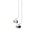 Shure SE535 professional earphones with detachable cable and connector close-up view