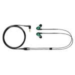 Shure SE846 Gen 2 jade sound isolating earphones displayed from side profile angle