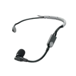Shure SLXD14+ digital wireless bodypack transmitter with SM35 headset microphone detail view