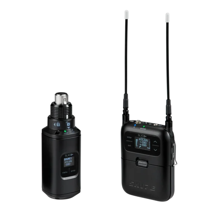 Shure SLXD35+ portable digital wireless microphone system with SLXD3+ plug-on transmitter and receiver