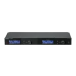 Shure SLXD4Q+ quad channel wireless receiver with four XLR outputs and LCD display panel