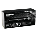 Shure SM137 professional condenser microphone mounted on instrument in live performance application