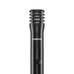 Shure SM137 professional condenser microphone capsule and grille detail view
