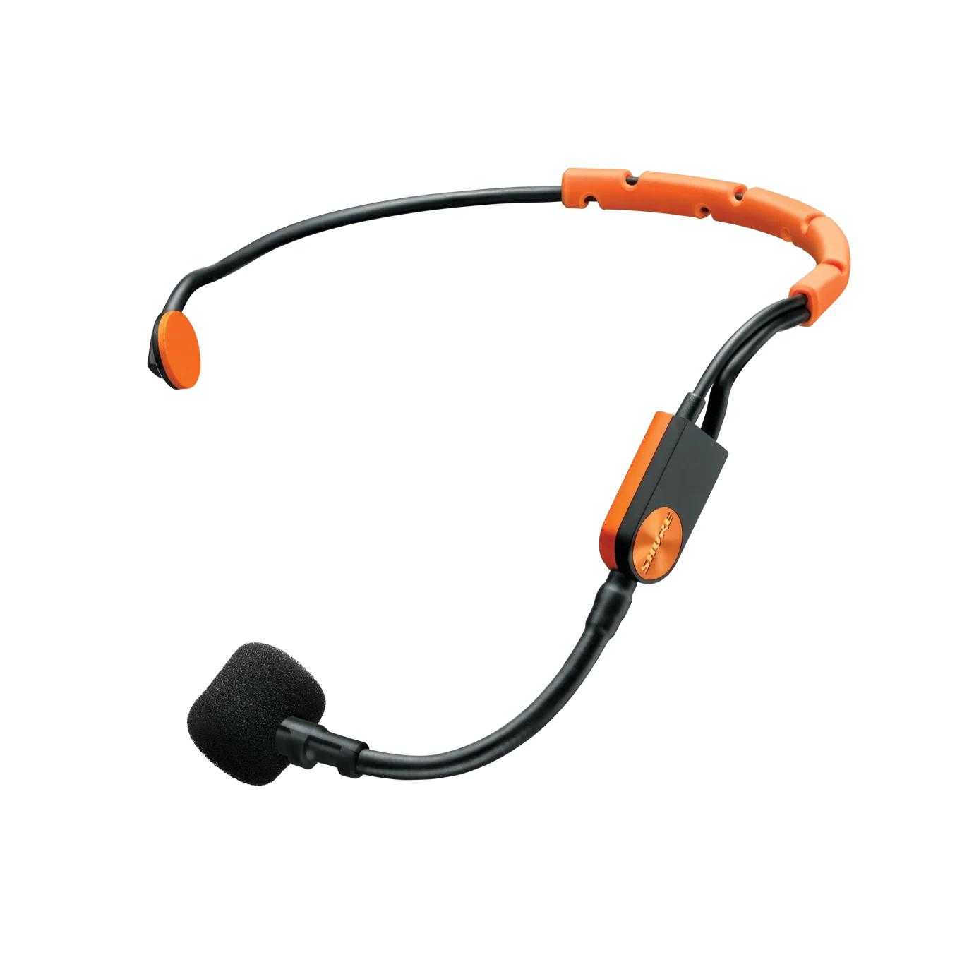 Shure SM31FH Fitness Headset Condenser Microphone Front View Shure SM31FH fitness headset condenser microphone with flexible boom arm and earpiece