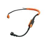 Shure SM31FH condenser microphone headset shown from side angle with boom arm extended