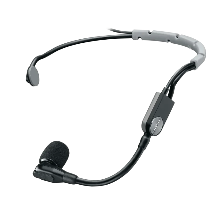 Shure SM35 performance headset condenser microphone with TQG connector, front view