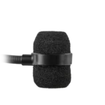 Shure SM39 cardioid headset microphone worn by performing artist during live stage performance