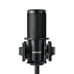 Shure SM4 condenser microphone showing capsule and acoustic design detail