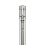 Shure SM81 condenser microphone capsule and grille detail showing cardioid pickup pattern design
