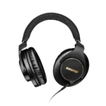 Shure SRH840A professional studio headphones showing premium build quality and closed-back design