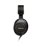 Shure SRH840A professional studio headphones shown from side profile with closed-back design