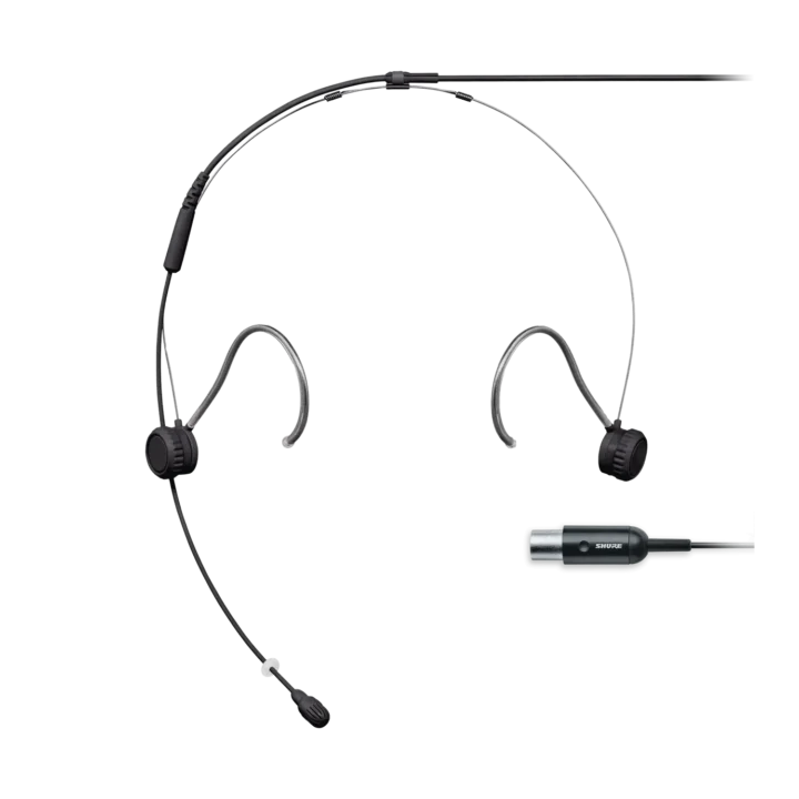 Shure TH53 TwinPlex subminiature headset microphone with dual-element design and flexible boom arm