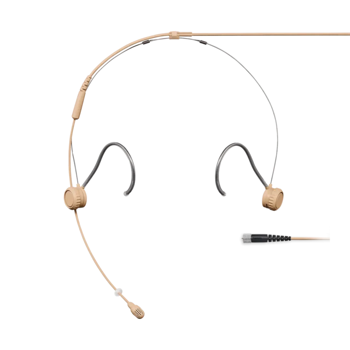 Shure TH53 TwinPlex subminiature headset microphone in tan color, front view