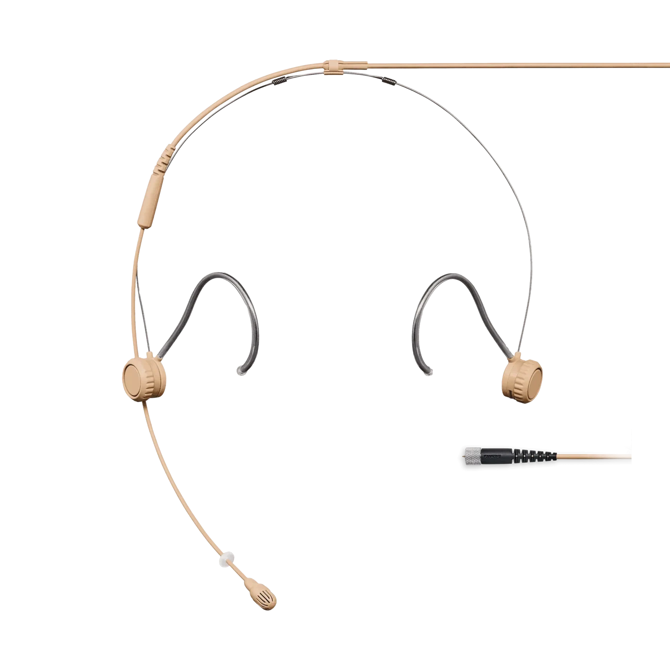 Shure TH53 TwinPlex Subminiature Headset Microphone Tan Shure TH53 TwinPlex subminiature headset microphone in tan color, front view