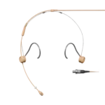 Shure TH53 TwinPlex subminiature headset microphone in tan color with flexible boom arm