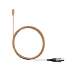 Shure TL45 TwinPlex subminiature lavalier microphone in cocoa color, front view