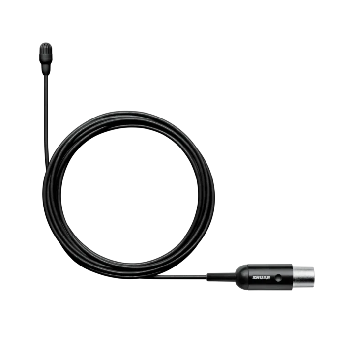 Shure TL46 TwinPlex subminiature lavalier microphone with omnidirectional capsule and black finish