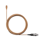 Shure TL47 TwinPlex subminiature lavalier microphone in cocoa color, front view
