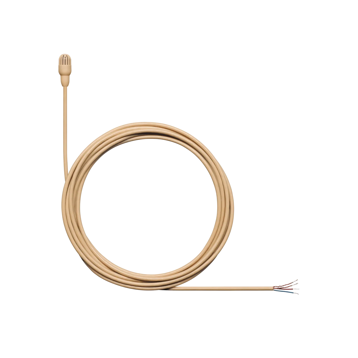 Shure TL47 TwinPlex Subminiature Lavalier Microphone Tan Shure TL47 TwinPlex subminiature lavalier microphone in tan color, front view