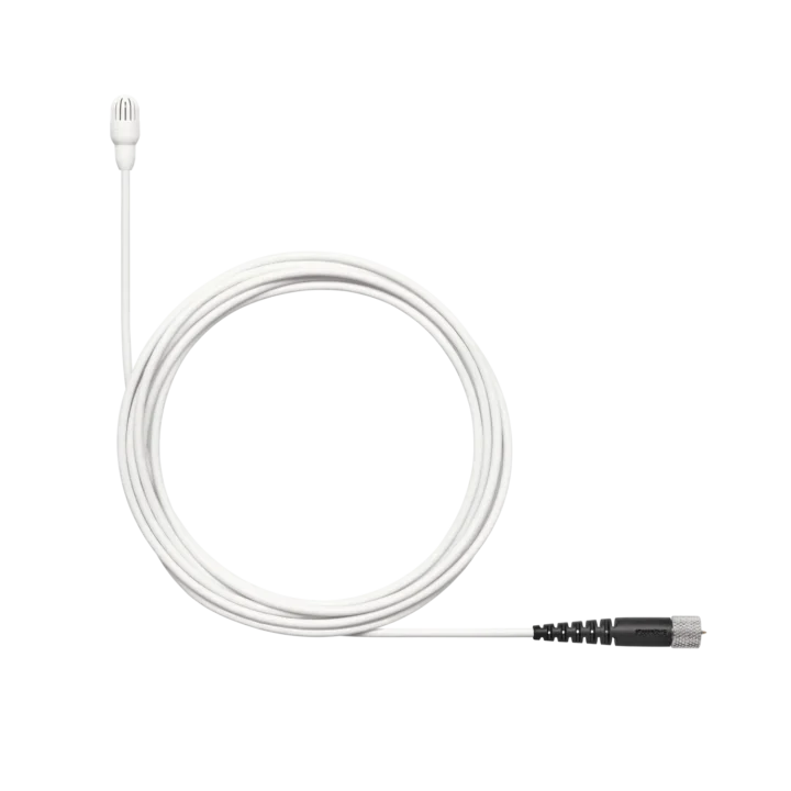 Shure TL47 TwinPlex white subminiature lavalier microphone with omnidirectional capsule and cable