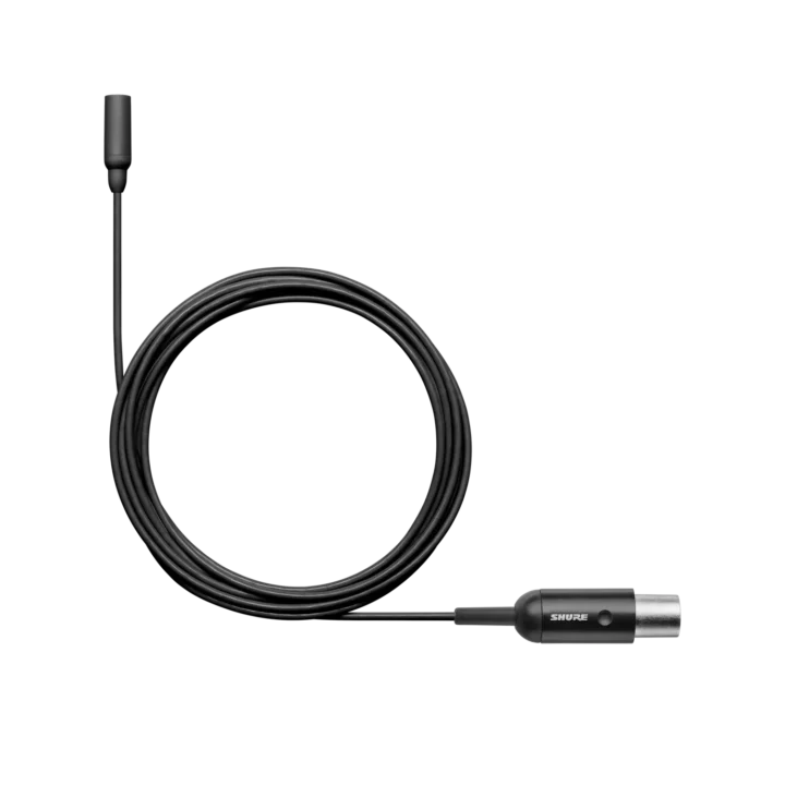 Shure TL48 TwinPlex subminiature lavalier microphone with omnidirectional capsule and black finish