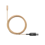 Shure TL48 TwinPlex subminiature lavalier microphone in tan color, front view