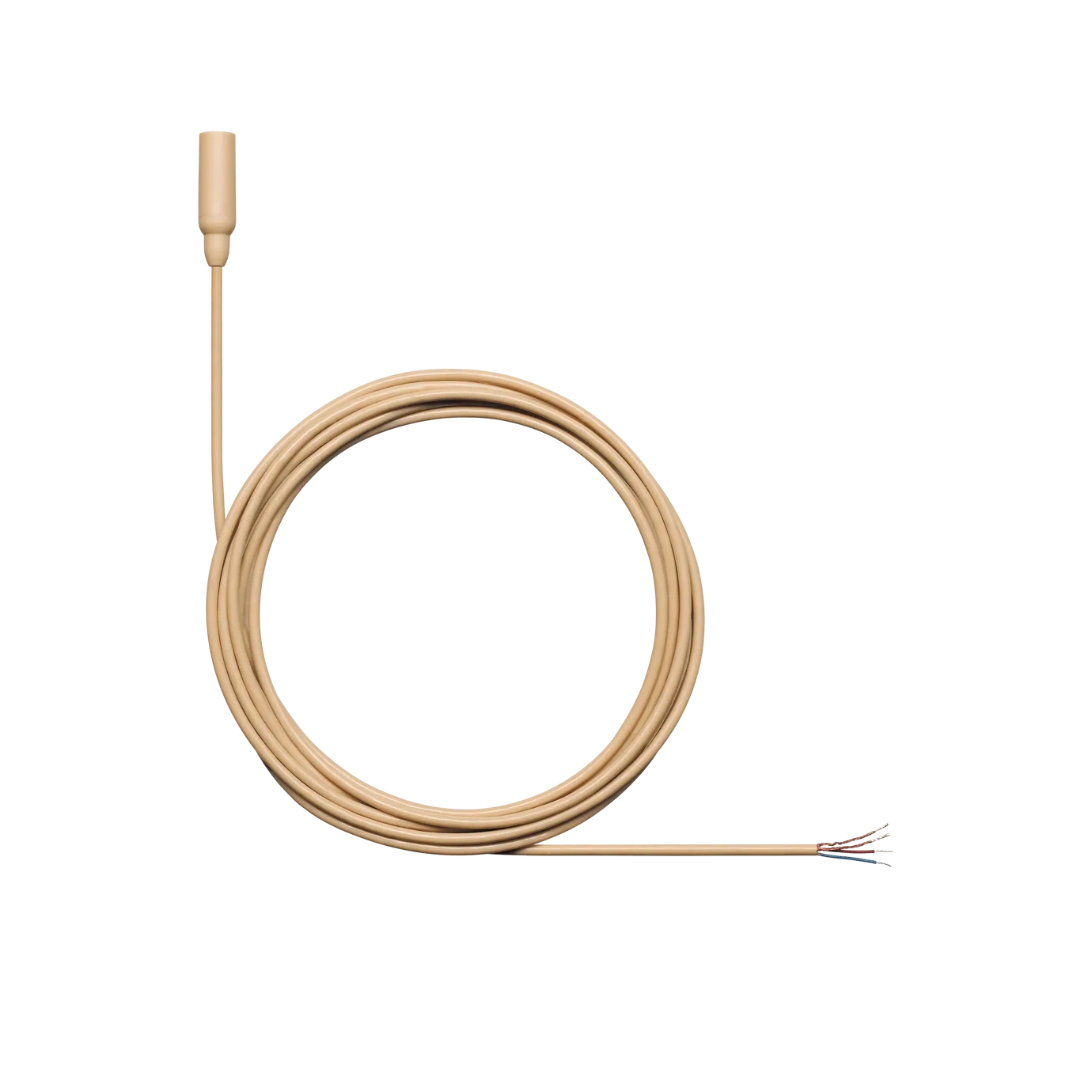 Shure TL48 TwinPlex Subminiature Lavalier Microphone Tan Shure TL48 TwinPlex subminiature lavalier microphone in tan color, front view